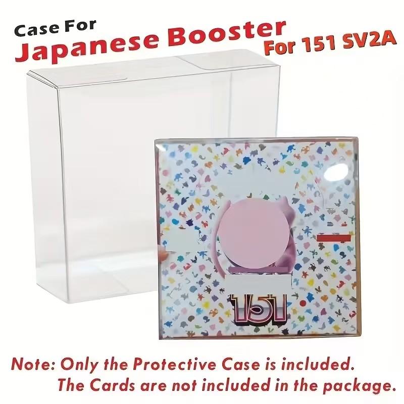 For Clear Plastic Display Box for Japanese Small Booster Box, Japanese Booster Box Case Display Protectors Convenient Stackable Storage Card Hobby Box