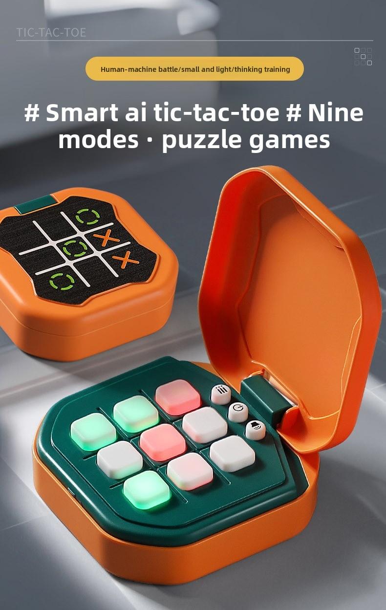 New Smart Tic-Tac-Toe, Children's Educational Multi-Mode Toy, Board Game Handheld Electronic Game Console, Logic Thinking Training Parent-Child Interactive Toy, Holiday Gift