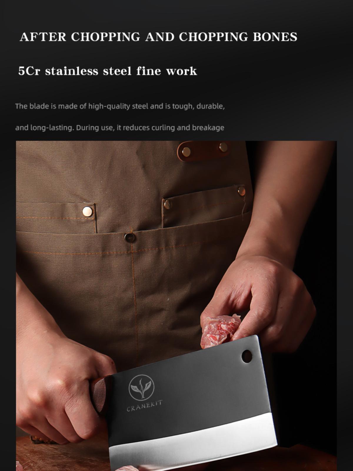 CRANEKIT Vegetable Knife - Ultra-Fast Sharp Chopping Knife for Vegetables, Bone, and All-Purpose Use in Kitchen