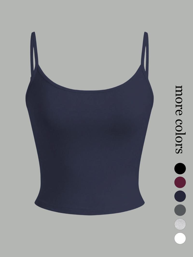 Women's Multi-Color Basic Slim Fit Cami Crop Top, Y2K Style Casual Wear, Perfect for Daily & Stylish Looks
