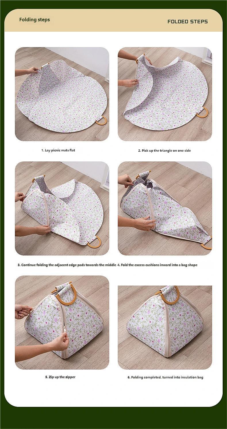 Foldable Waterproof Picnic Blanket with Carry Handle - Thick Moisture-Proof Outdoor Mat, Seat Cushion, Portable Camping Supplies for Park, Family Outdoor Use Foldable Waterproof Picnic Blanket with Carry Handle - Thick Moisture-Proof Outdoor Mat, Seat Cushion, Portable Camping Supplies for Park, Family Outdoor Use