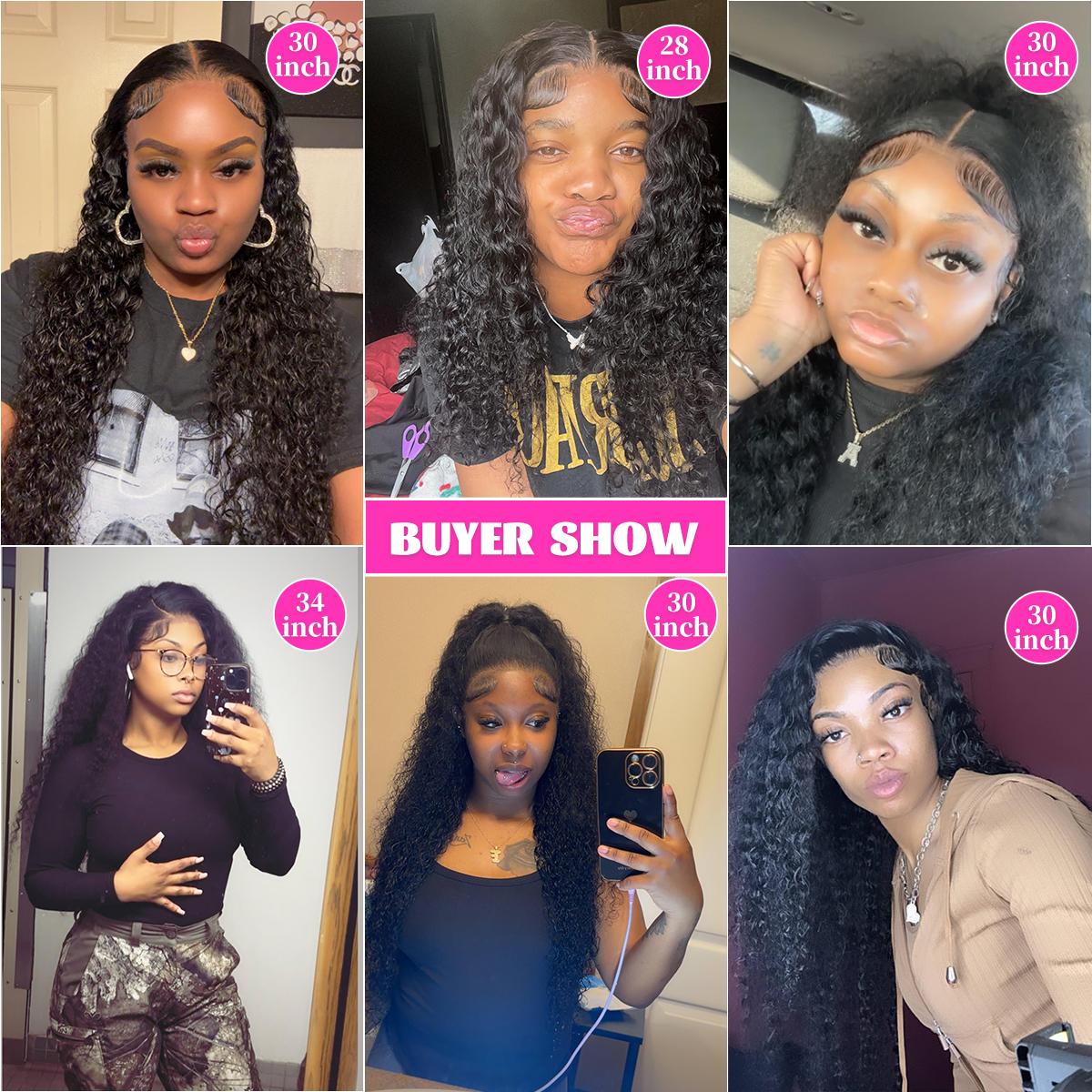 [34 Inch Only $159]13x4 Lace Frontal Wigs Human Hair Kinky Curly Frontal Wig Brazilian Wave Curly Wigs Human Hair For Women PrePlucked 180% Density Nature Black Color Vacation Hair TikTokShopHolidayHaul