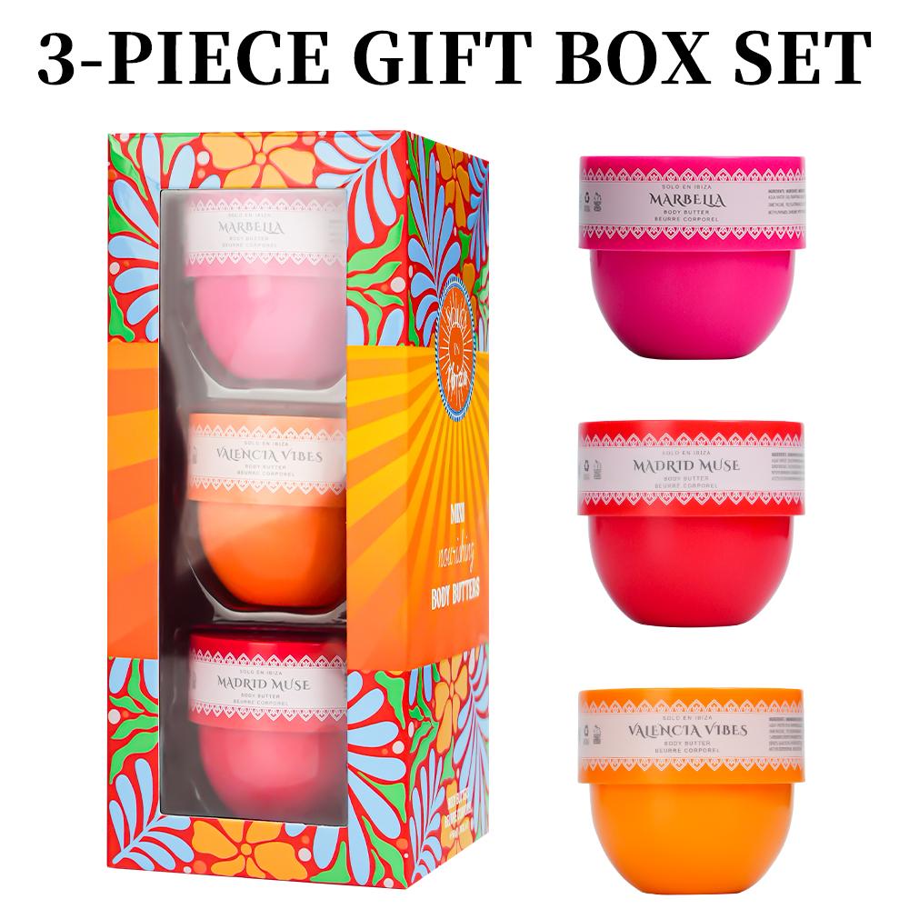 SOLO EN IBIZA 3 PCS Body Butter Set 50g/1.76.oz MADRID MUSE, VALENCIA VIBES, MARBELLA Scents Moisturizers Cosmetic