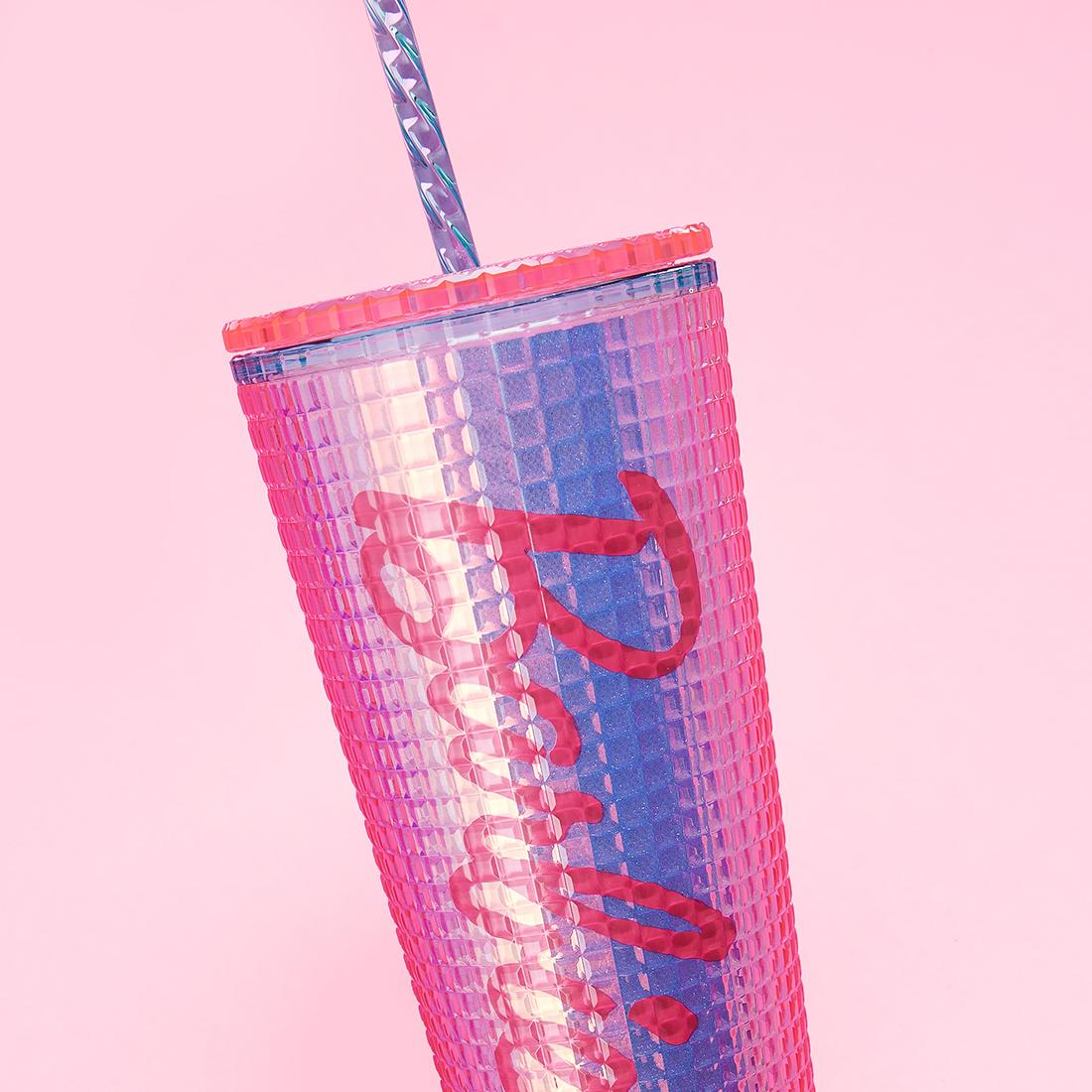 Barbie Daylight Shiny Series Double Layer Drinking Bottle 775mL Large Capacity Water Bottles With Straw Cute Portable Bottle Glossy Design Birthday Gift Surprise Gift Cup Drinkware