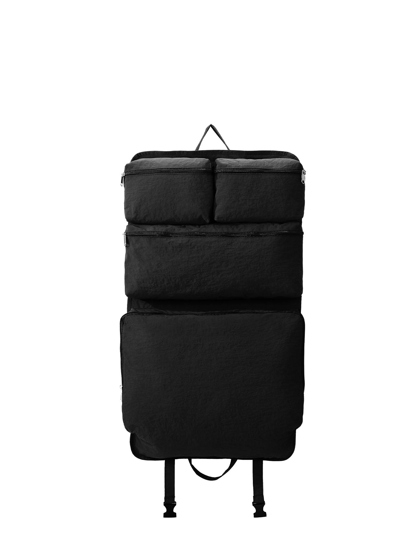 1pc  Solid color layered travel storage bag with multiple compartments, classified storage, zipper closure, lightweight material, luggage expansion tool suitable for business trips, clothing organization, super worry free storage bag