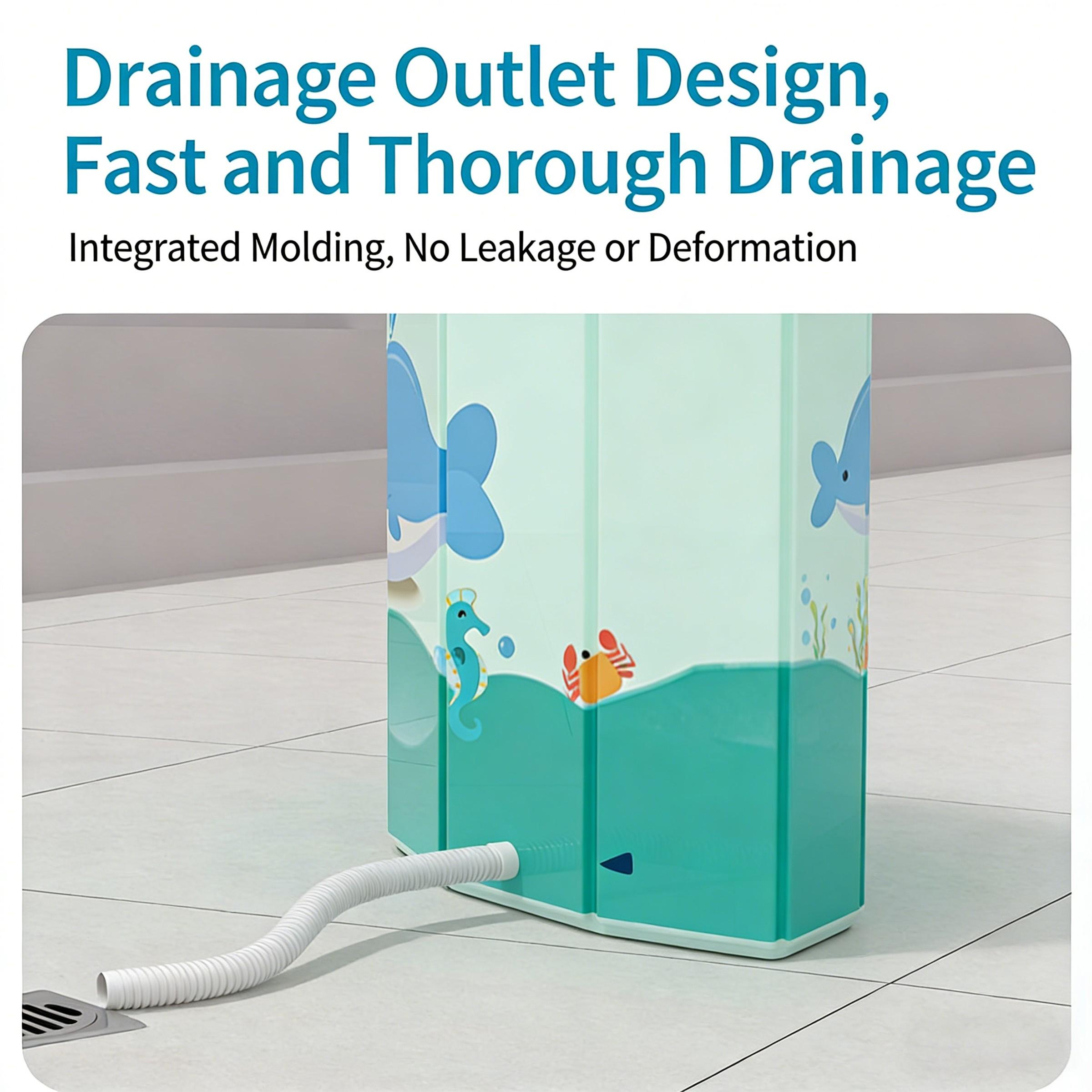 1piece No-Inflation Foldable Swimming Pool Home Outdoor Thickened Pool Fence Game Sand Pit Durable Design Easy Assembly