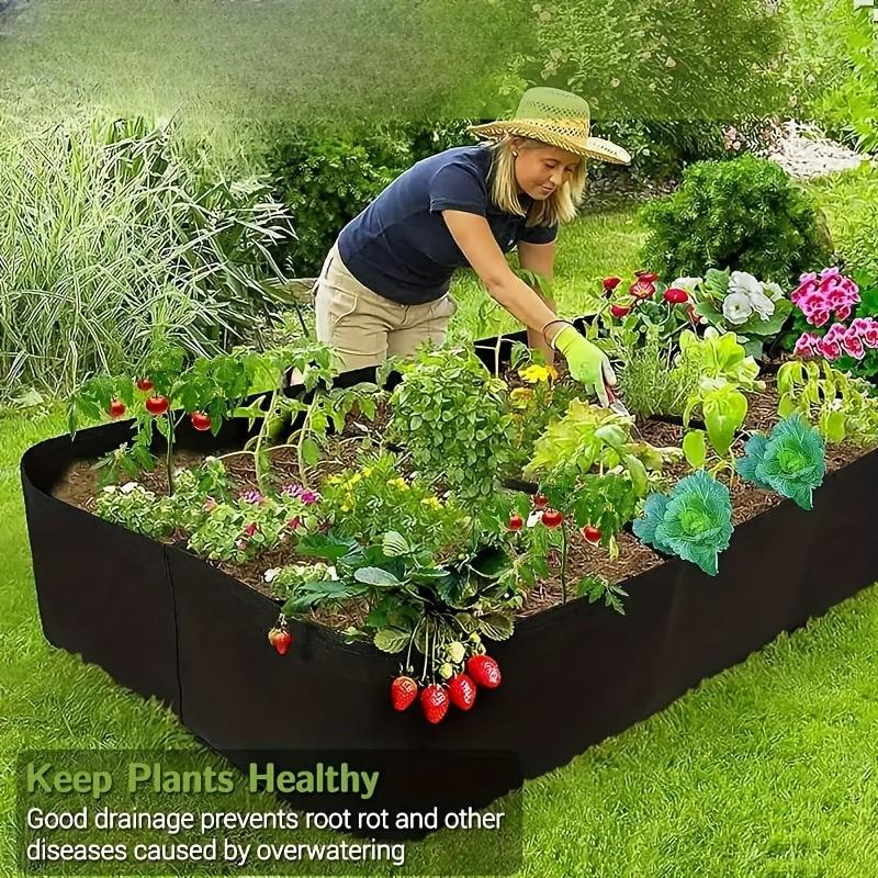 Portable Garden Planting Box, Thick Breathable Fabric Planter Bed, Fabric Grow Pot, Multi-Compartment Design, Ideal for Tomatoes, Strawberries, Herbs, Indoor/outdoor Use
