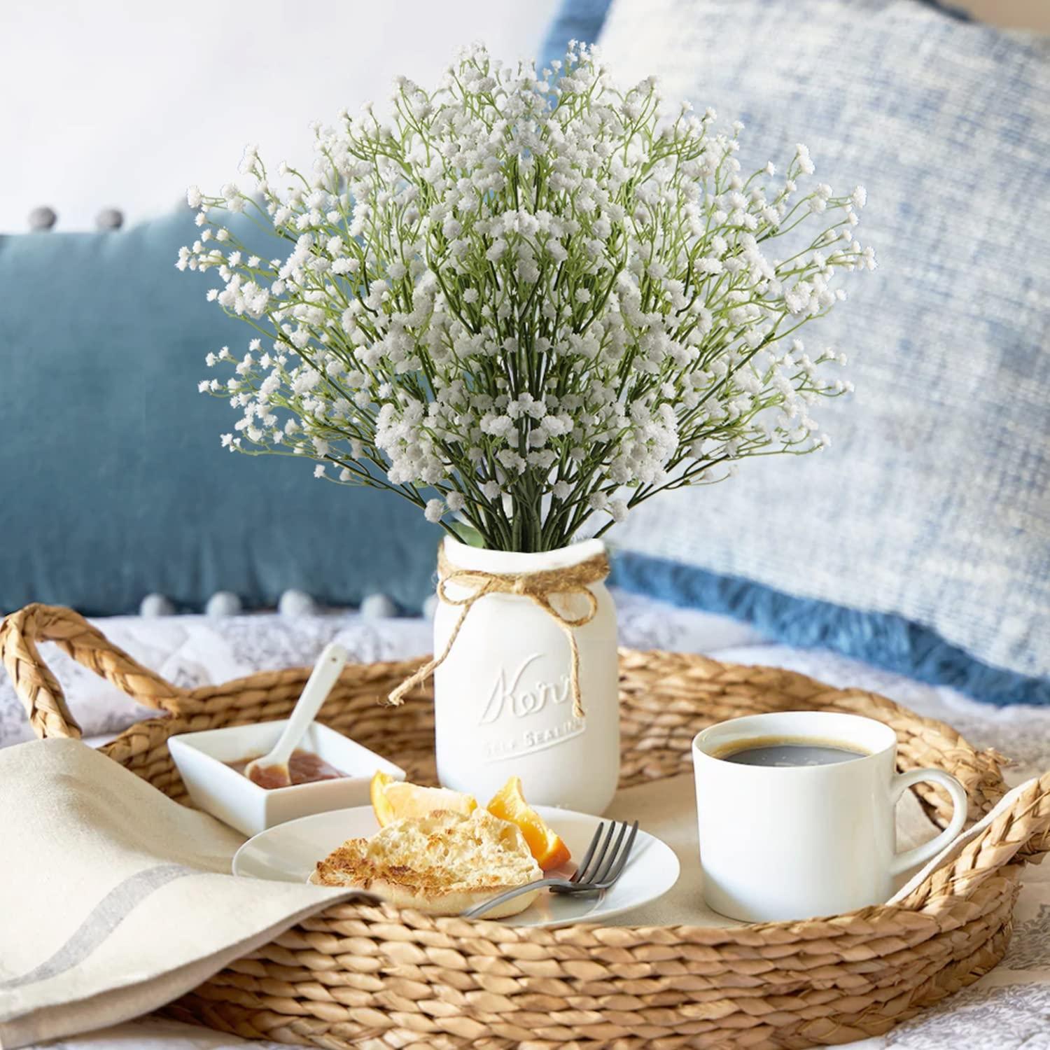 10 artificial flower bouquets with a diameter of 60cm/23.62inch in spring, with a simulated touch of starry sky, suitable for weddings and parties, DIY， Floral arrangement, furniture decoration