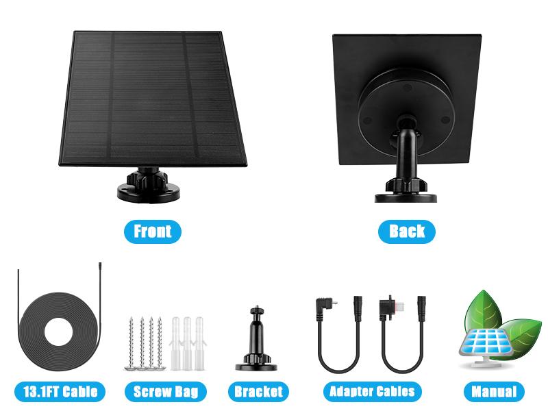 5W Solar Panel 4 Pack Compatible with Blink Outdoor 4 XT XT2 XT3 and Blink XT3 3rd Gen Solar Panel with 11.8Ft Waterproof Plug for Blink Camera Power