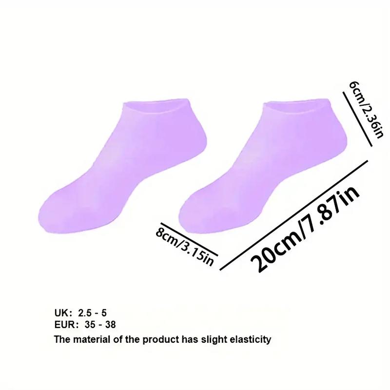 Women's Moisturizing Silicone Foot Socks, Anti-Friction Heel Protection, Ideal for Dry Cracked Feet, 1 Pair