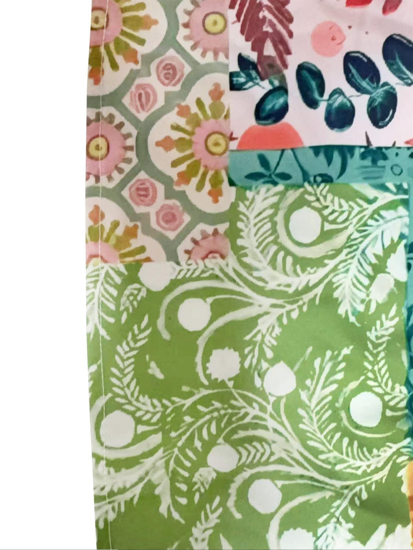 Women's Plus Size New Boho Patchwork Dress, Stylish Casual Wear, Comfortable Fit, Perfect for Daily, Spring Trendy Fashion Clothing