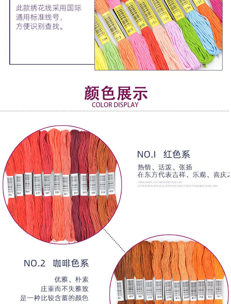 Cross Stitch Embroidery Thread Set, 447 Colors Cross Stitch Floss, 100% Polyester Cotton Blend, Ideal for DIY Crafts & Sewing Projects