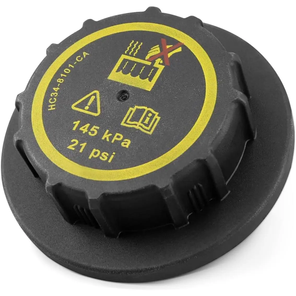 HC34-8101-CA Coolant Reservoir Cap Fit for  F250 F350 F450 F550 2015-2019 Series Models, 145KPa,21PSI
