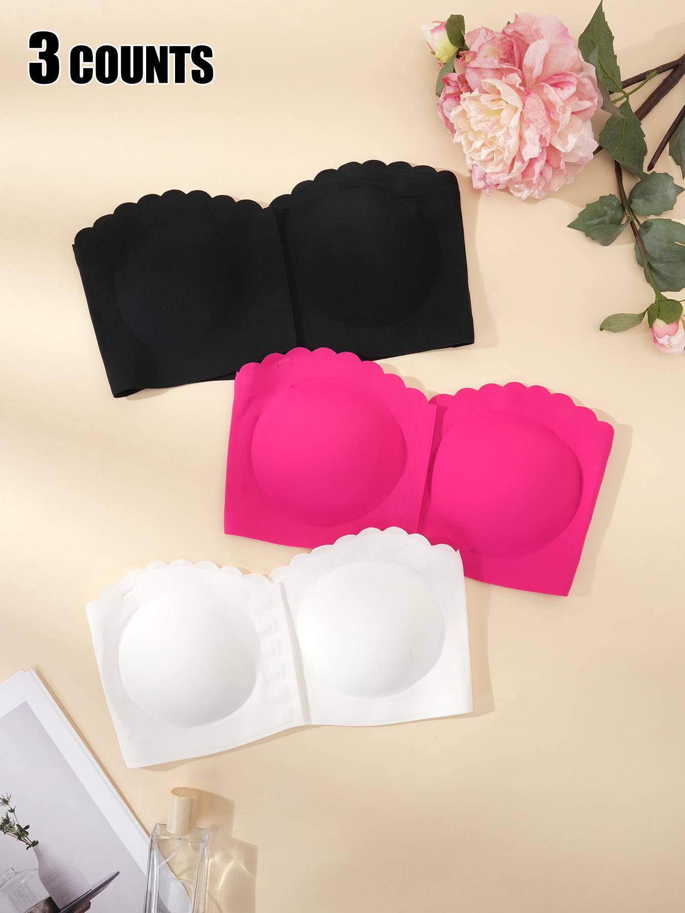 Women's Wireless Bra with Buckle Closure, Full Coverage Slim-Fitting Lined Top, Comfortable Strapless Design for All Seasons