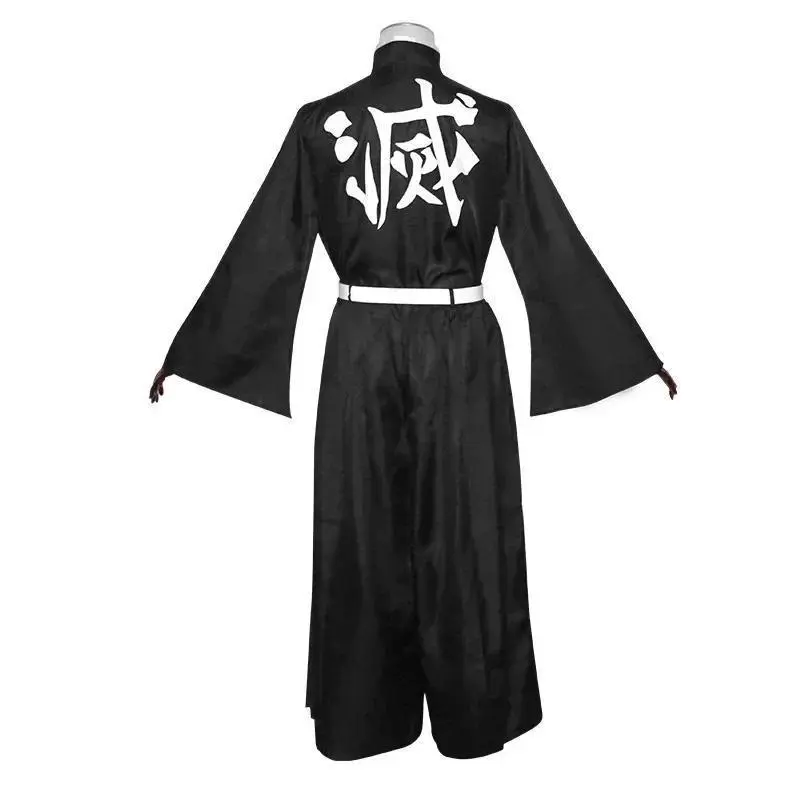 Anime Demon Slayer: Kimetsu No Yaiba Tokitou Muichirou Cosplay Set - Kisatsutai Uniform, Wig, Polyester Clothes for Adults, Halloween Cosplay Party, Size S
