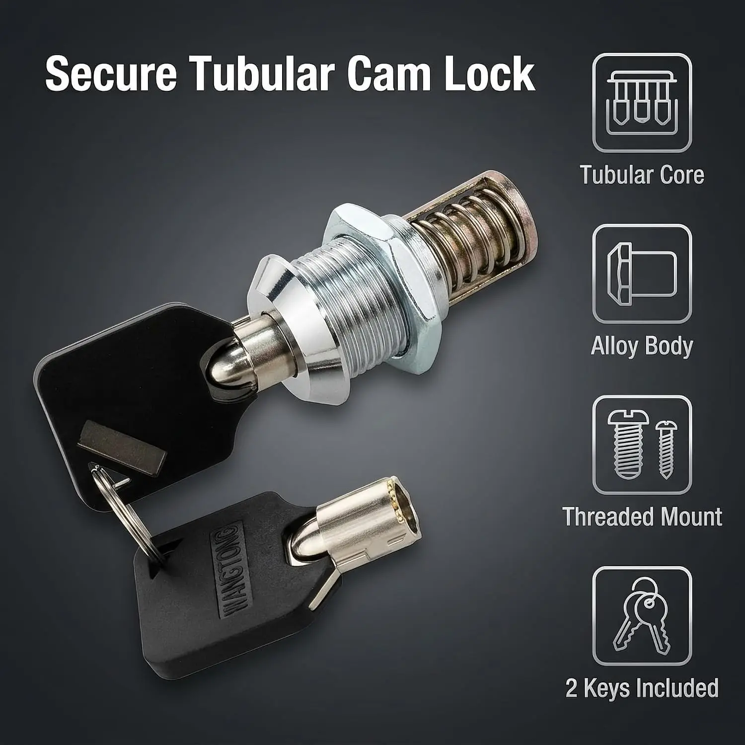 Toolbox Lock with Keys, Tubular Lock and Key Set, Cabinet Insert Linkage Drawer Lock, Furniture Locks for Securing Tool Drawers