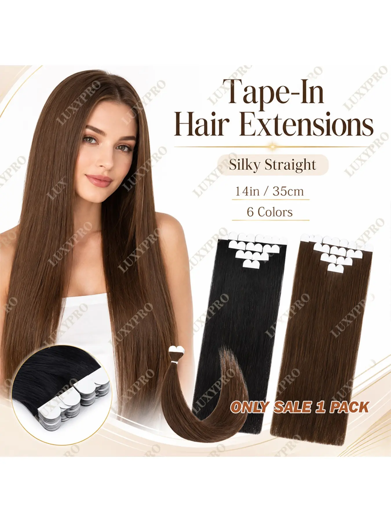 Mini Double Tab Tape In Hair Extensions Human Hair Lightweight Adhesive Hair Strips Natural Thin Hair Volume Extension 10 Colors