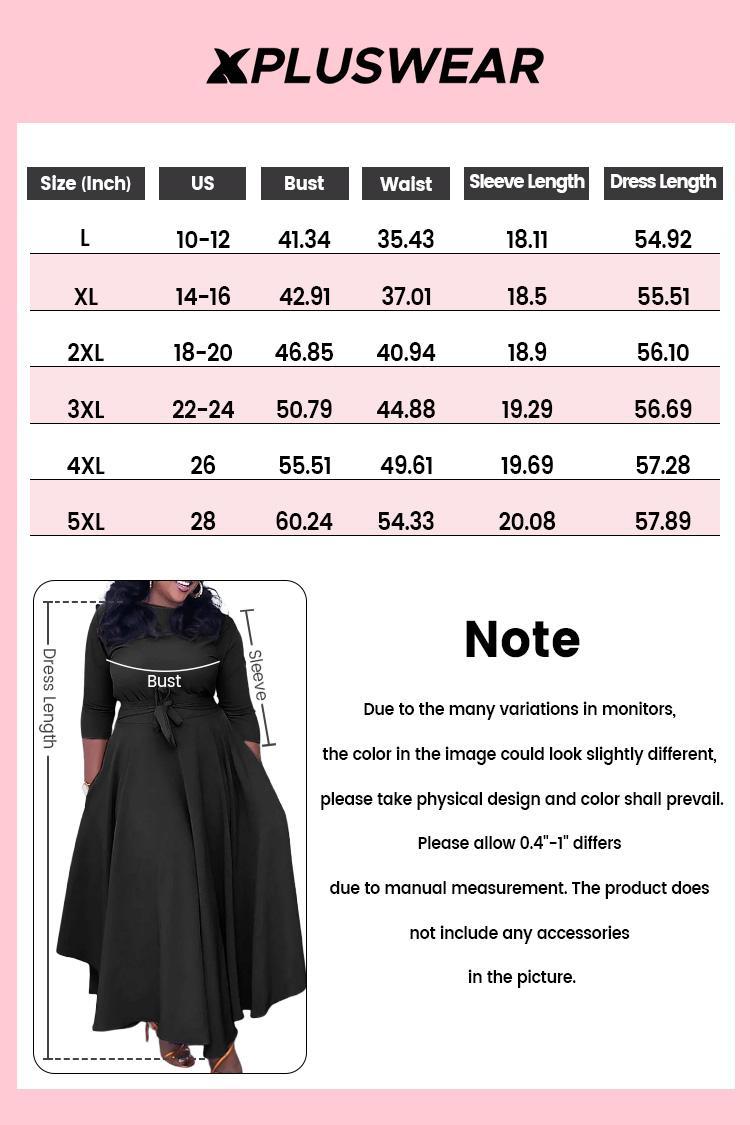 Xpluswear Plus Size Casual  All Over Print Casual Wear Round-Neck Knitted Comfort Basic Lady Maxi With Pocket casual  dress Dress Fabric Round Neck   dress
