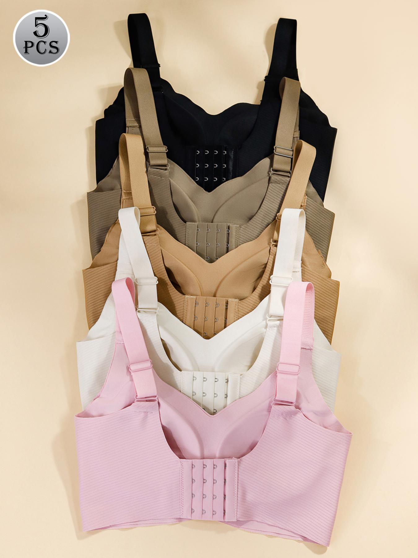 Women's Solid Wireless Bra, ComfortableBreathable Push Up Bra, Softness Lightweight,Lingerie for All Seasons, Pushbra Everyday Bridal Bridal