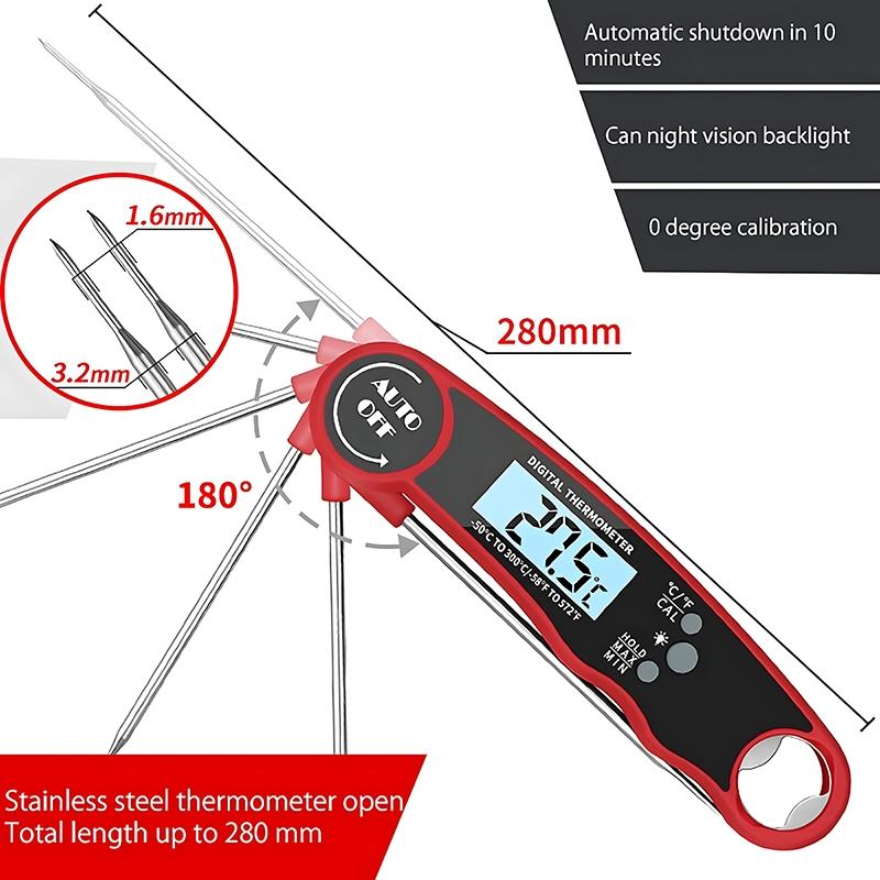 Digital Meat Thermometer, 1 Count Waterproof Food Thermometer, Instant Read Kitchen Thermometer for Dining Room Barbecue Home, Digital Cooking Thermometer
