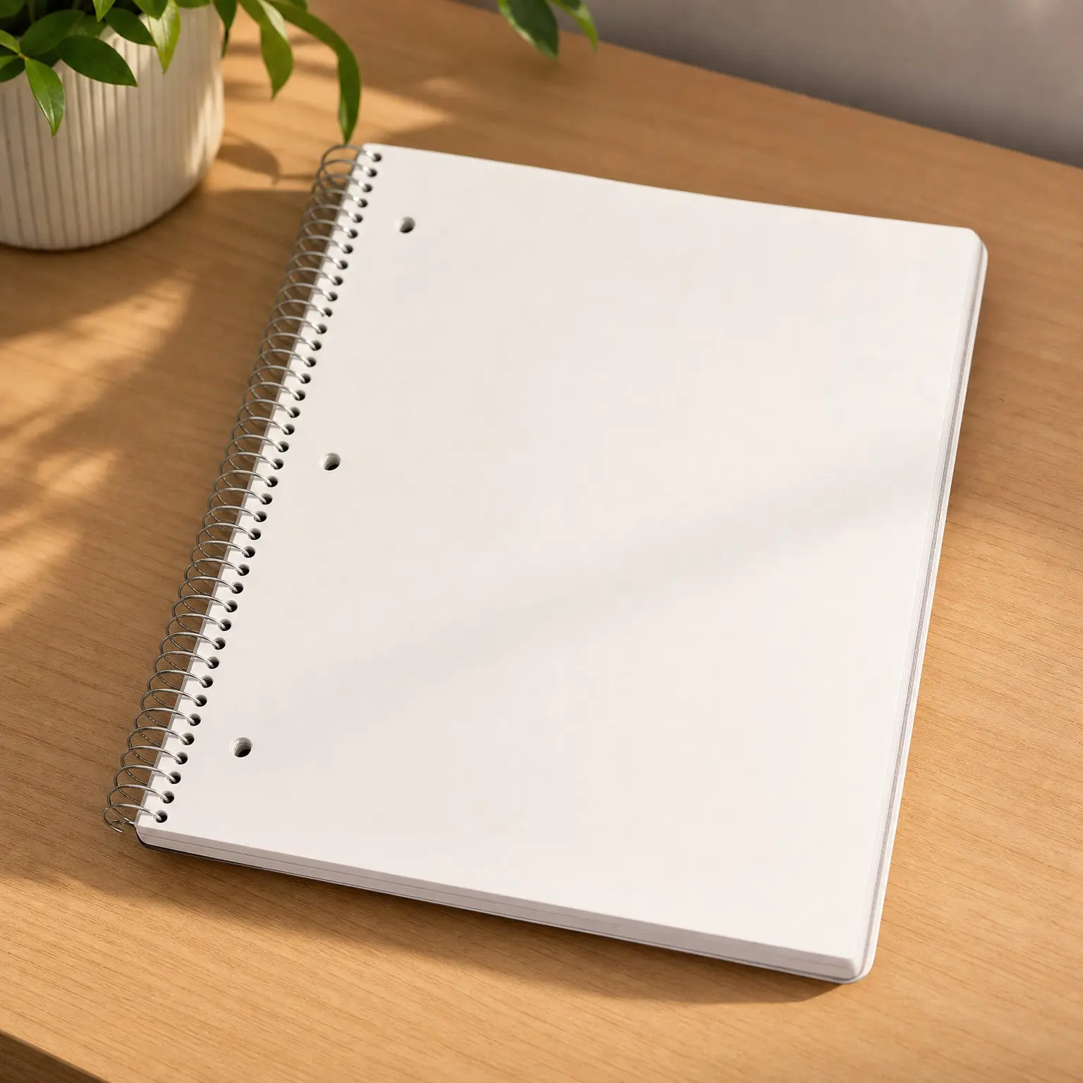 5 Subject Spiral Notebook, College Ruled, White, 1 Pack - Durable Office NotebookGift