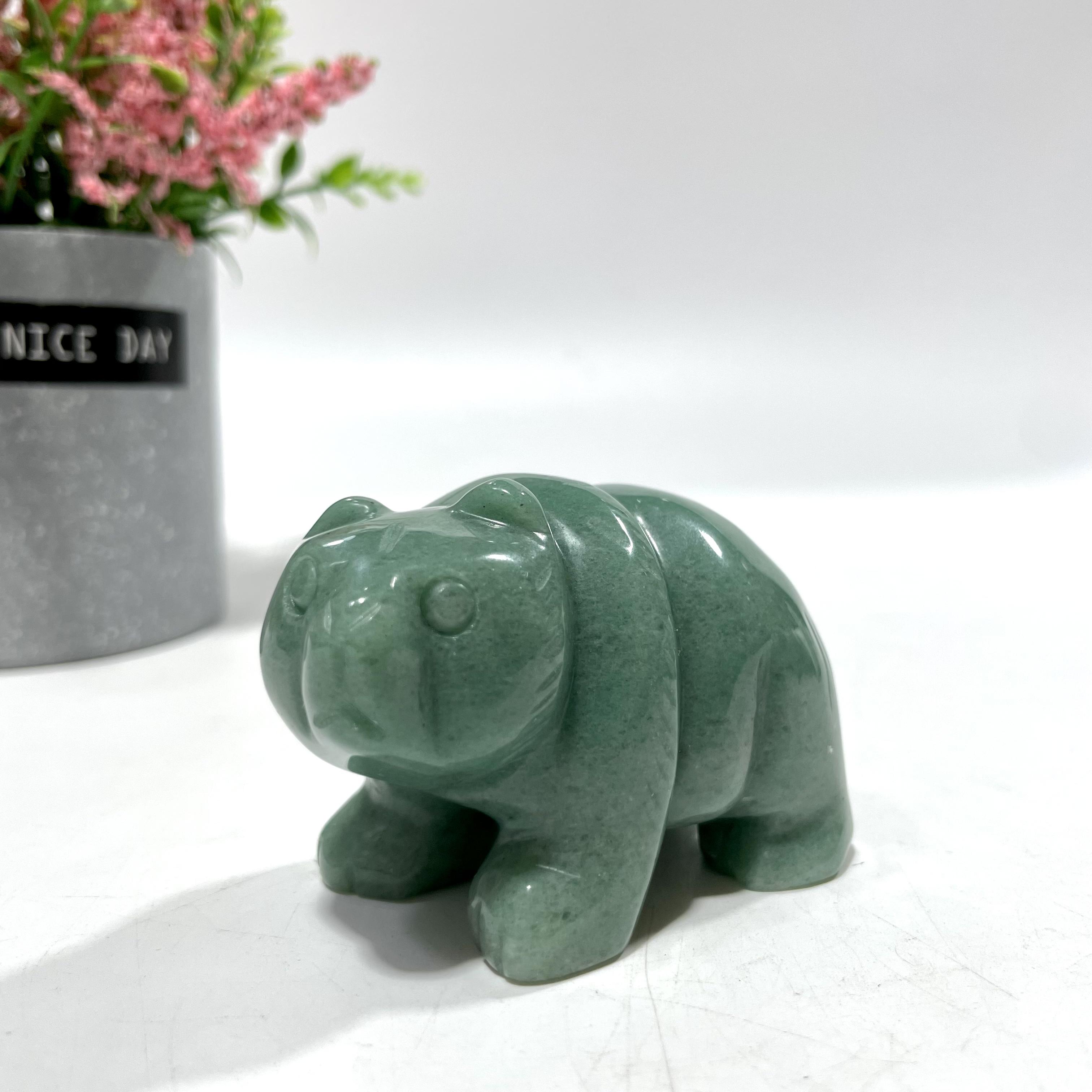 Green Aventurine Animal Crystal Carvings Flower Fairy Cat bird Tortoise Dolphin Bear Fish Seal Dinosaur Rhinoceros Frog Shark Carvings Healing Stones Natural Stone Chakra Balancing Reiki Home Office Decor From IG Crystal