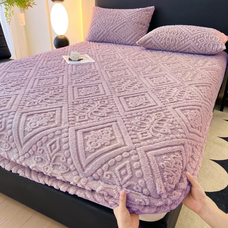 1 Adjustable Taffeta Bed Sheet, Bedding, Bed Linen, Adjustable Sheets, Solid Color Mattress Cover, Soft and Comfortable Mattress Protector, Hypoallergenic Sheets, Thick Bedding for Autumn and Winter, Modern Fabric Adjustable Sheets for Bedroom, Suitable f