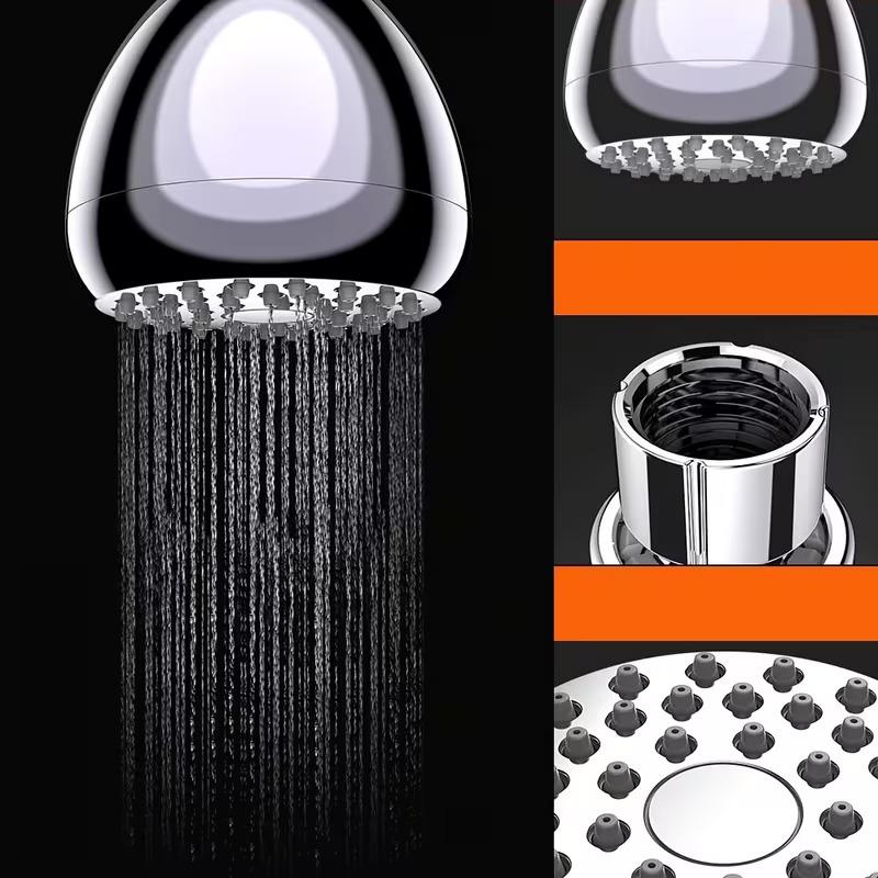 Shower Head 360 Degree Rotating Self-Cleaning Nozzle, Water Saving Flow Optimizer, Easy Installation Rustproof Abs, Adult Elderly Spa Shower