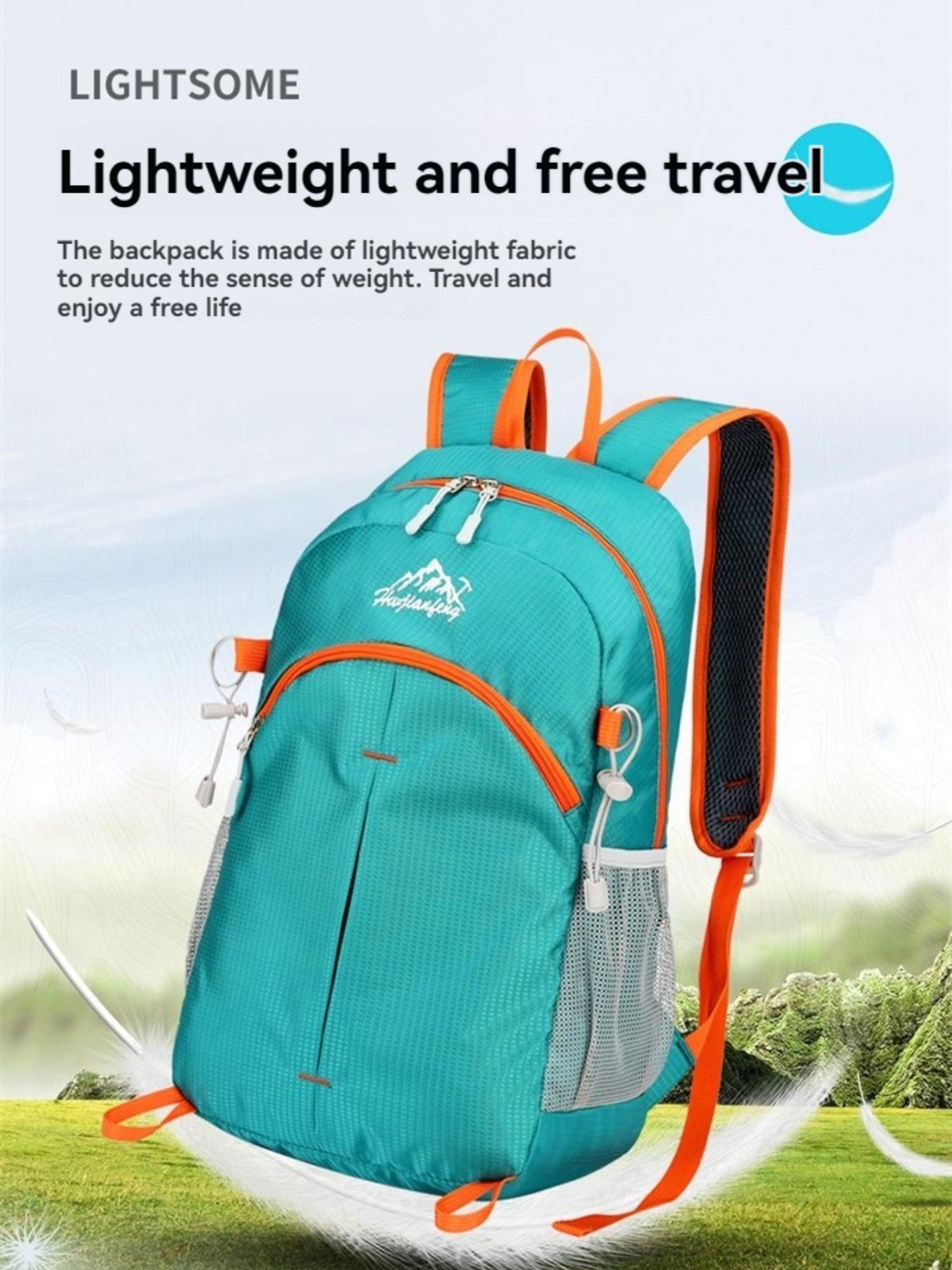Outdoor Lightweight Foldable Backpack, Unisex Waterproof Durable Hiking Shoulder Bag, Portable Travel Camping Daily Use Bag