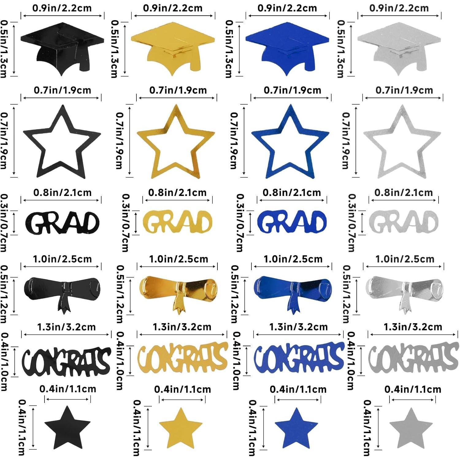 Blue and Graduation Confetti 2000 count 2.1oz Class of 2026 Graduation Table Confetti Congrats Grad Table Confetti for Table Bags Cards Grad Decorations Blue and Graduation Confetti 2000 count 2.1oz Class of 2026 Graduation Table Confetti Congrats Grad Table Confetti for Table Bags Cards Grad Decorations