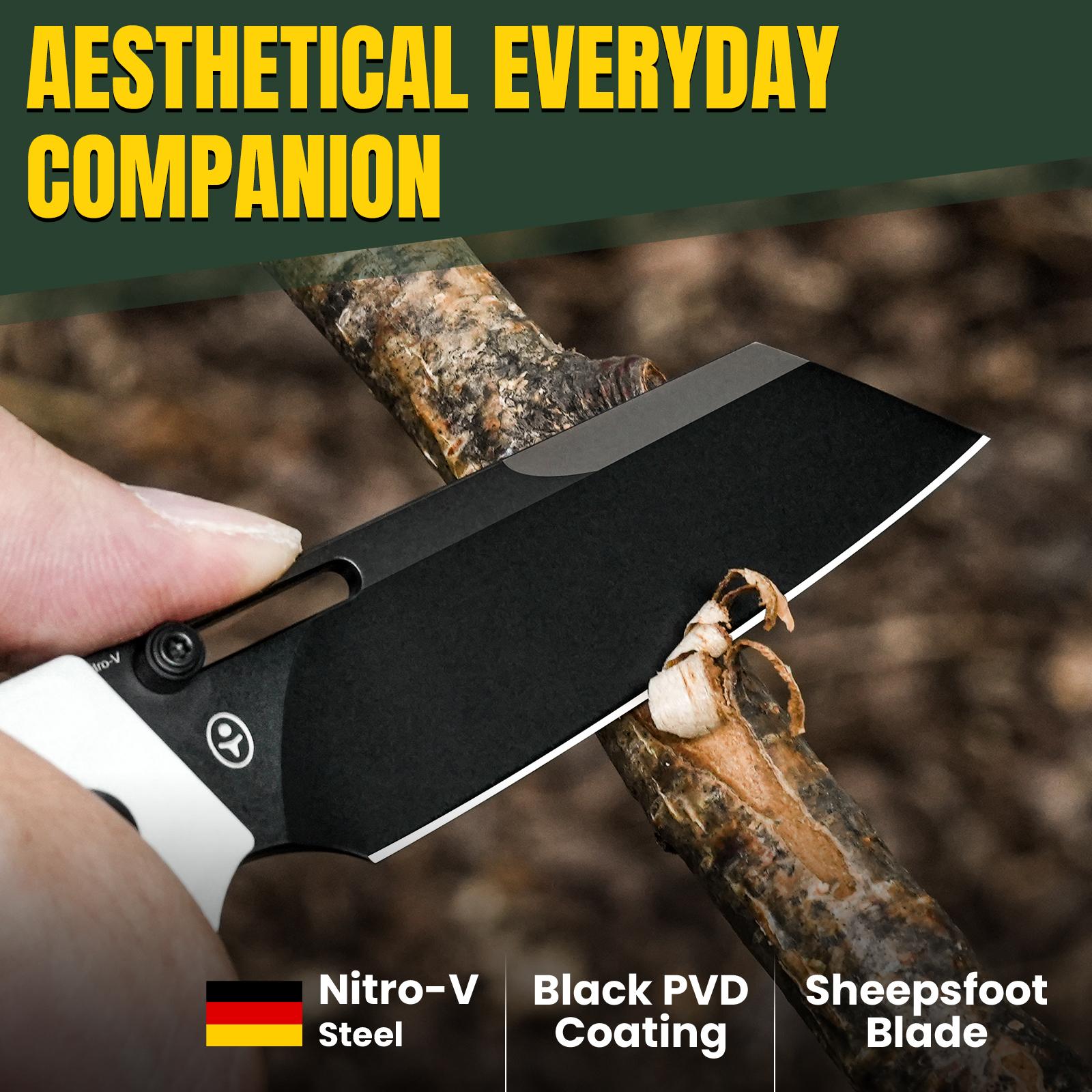 Kizer Task NitroV White G10 -3.04 " Black V3641A1 Outdoor Camping Knives Portable Multipurpose Knives Kizer Task NitroV White G10 -3.04 " Black V3641A1 Outdoor Camping Knives Portable Multipurpose Knives