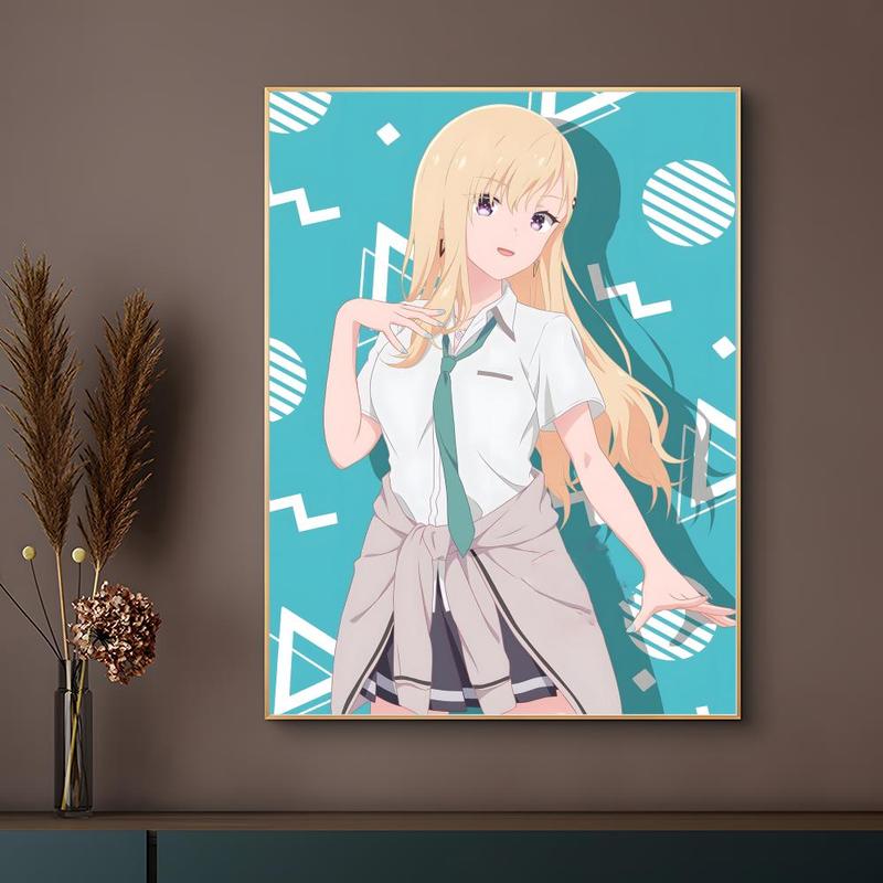 Fashion GGimai Seikatsuing Poster HD Heavy-Duty Self-Stick Waterproof Wall Decor Tool-Free Install Durable & Reusable Conceals Wall Flaws Elevates Home Style Perfect for Living Room Bathroom & Kitchen Easy Apply & Remove