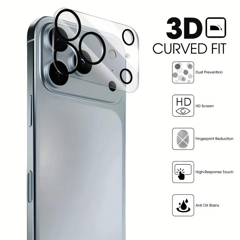 3 Pack Ultra HD Phone Camera Lens Protector, Accessories For iPhone 17/16/15/14/13/12/11/17 Pro Max/16 Pro Max/15 Pro/Plus/Mini, 3D Tempered Glass Camera Lens Protector, 9H+ Hardness, Anti-Scratch, Full Coverage, Case Friendly, Easy Installation