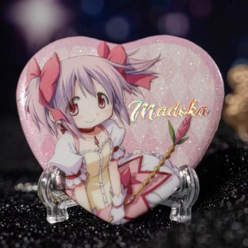 Anime Puella Magi Madoka Magica Kaname Madoka Cosplay Brooch Metal Heart Badge Tomoe Mami Backpack Pins Accesorios