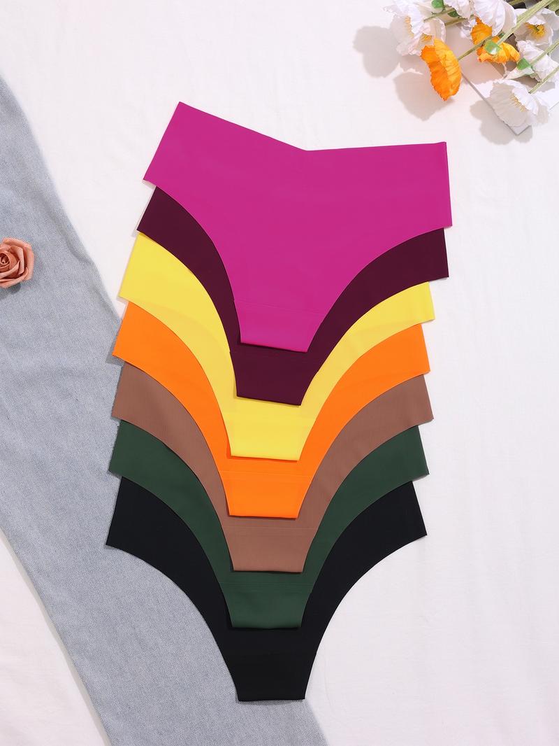 Women's Lip & Heart Print Brief, Soft Comfy Breathable Seamless Knicker for Daily Wear, Underwear for All Seasons, Fashion Breathable Underwear