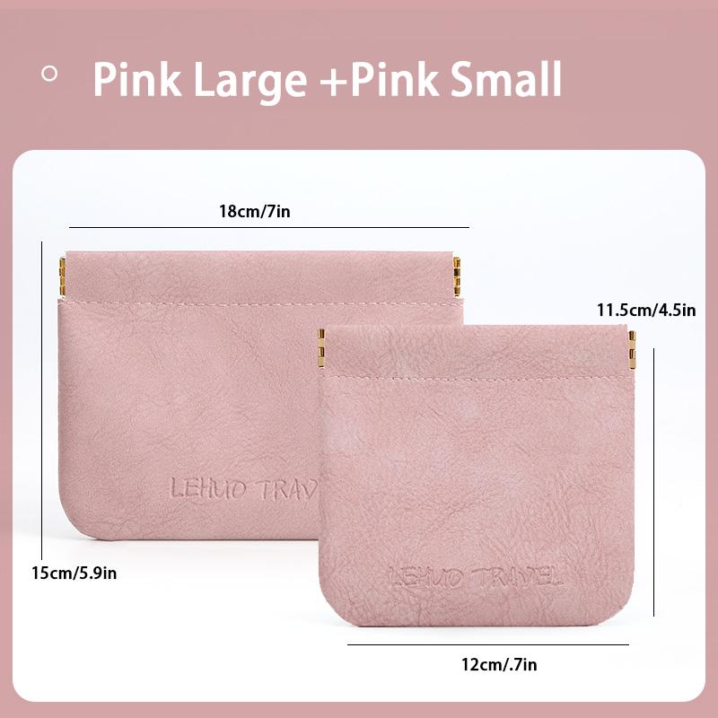 Purse Chaos Fixer Pouch Mini Auto Closure  Snappy Pouch For Keys/Changes/Coins/Lipstick/Cards Bag essentials in Marshmallow Colors Cosmetic Accessories Organizer Makeup Pouch Waterproof Pouch Glossy Pack