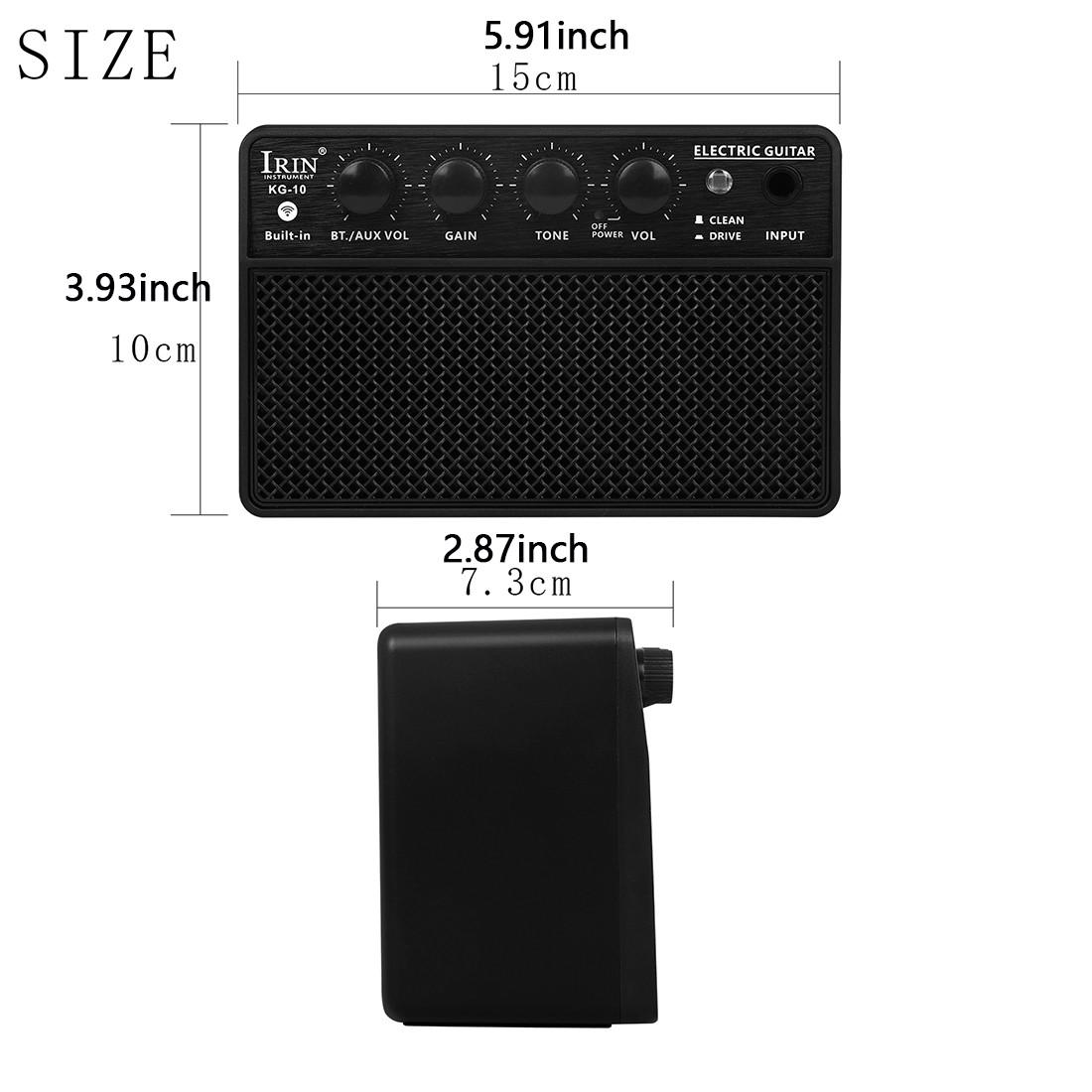 IRIN KG-10 Bluetooth Portable Amplifier 10W Mini Guitar Bass Amp  for Electric Guitar Bass Outdoor Use