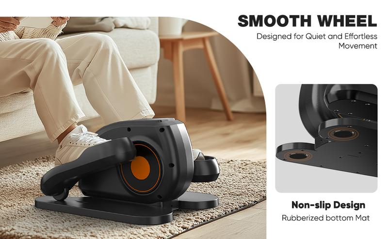 Under-Desk Elliptical Machine – Compact, Quiet & Portable Pedal Exerciser with Adjustable Speed, LED Display, Ideal Mini Elliptical for Home or Office Workout