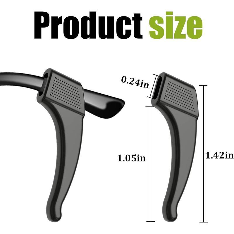 3-Pack Glasses Grips: Eyeglass Holder & Sunglasses Retainer for Temple Tips - Reading Glasses Accessory