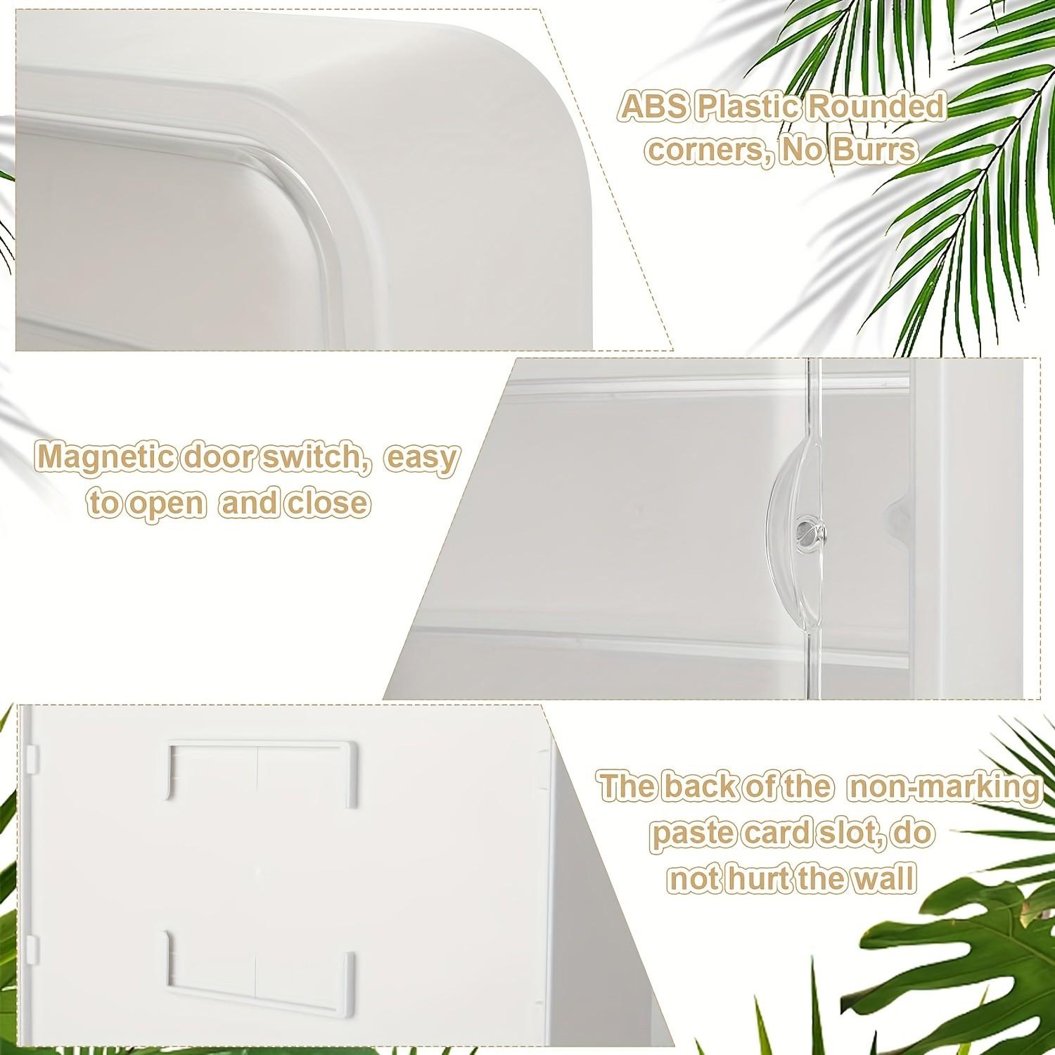 Large Wall-Mounted Display Rack, 4-Layer Acrylic Storage Box, Space-Saving Doll Shelf, Transparent Compartments, Ideal for Holidays