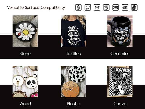 MEEDEN Artist Black & White Paint Pens - 10 Replaceable Tips & 1 Tweezer Acrylic Markers for Visible Large Capacity - Water-Based Quick Drying Paint Markers for Wood, Metal, Rock Painting, Canvas