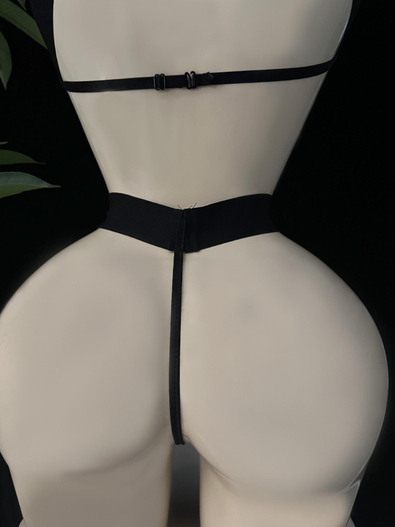 Sexy One-Piece Bodysuit, Steel Support, Small Chest, Waist Cinching, Tight Stockings, Hollow Out Design, Slim Women's Underwear