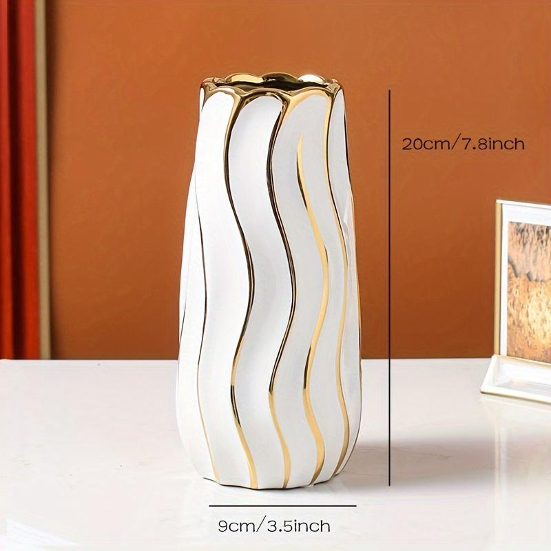 Modern Ceramic Vase, Simple Design Flower Arrangement Decor, Dining Table Entryway TV Stand Living Room Ornament, Contemporary Home Décor