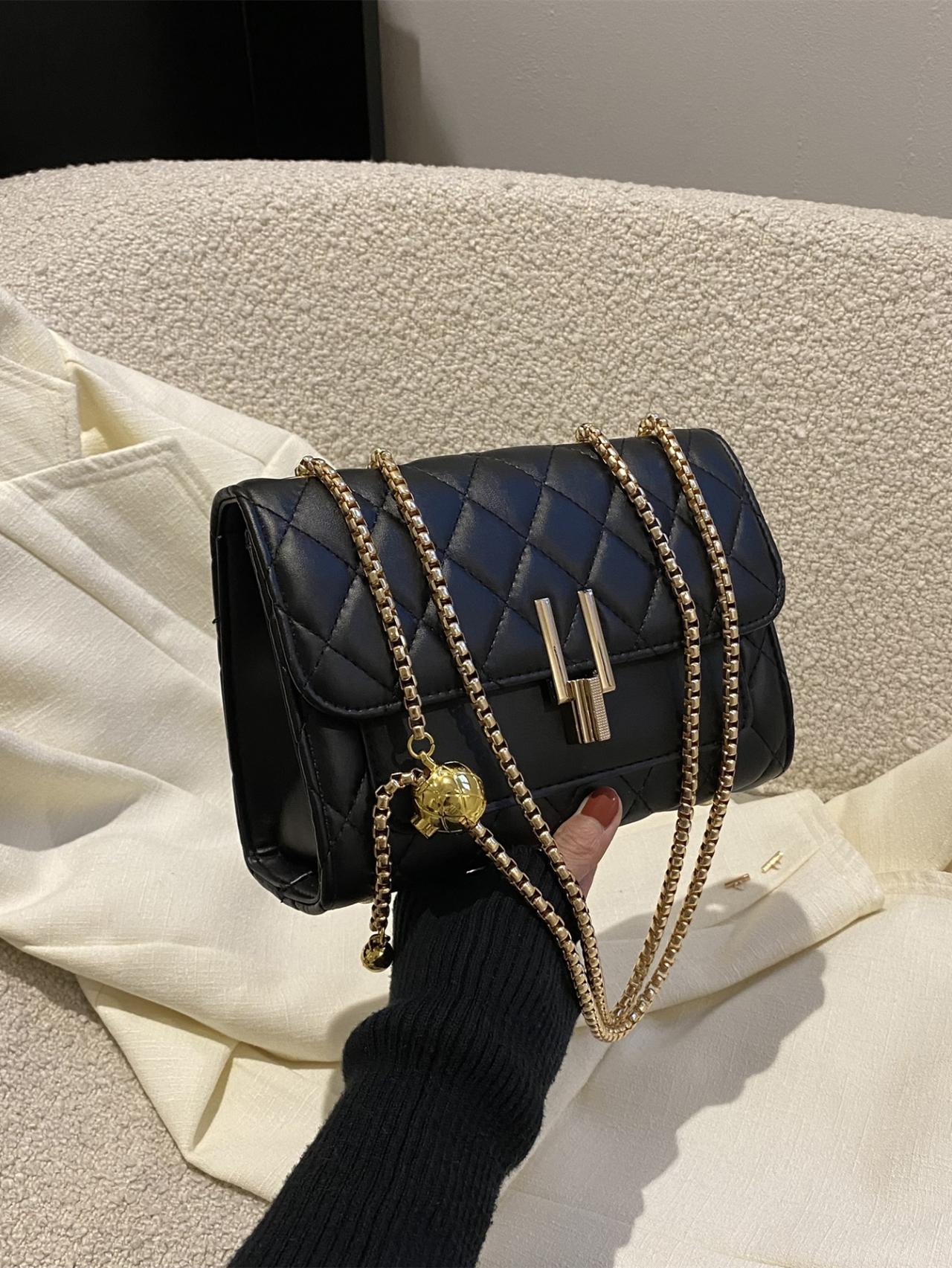 New Simple Crossbody Shoulder Bag, Large Capacity Plaid Design, Elegant Commuter Bag, All Seasons Casual Style, Adjustable Strap