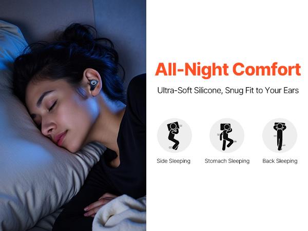 【Summerfinds】 VEVOR Ear Plugs for Sleeping Noise Cancelling, NRR 25 dB Reusable High Noise Reduction Earplugs, Flexible Silicone Soft Earplug with 12 Ear Tips in M/ L, for Sleeping, Working, Studying Travelingdealsforyoudays