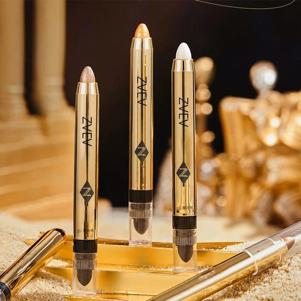 Long-lasting long-lasting shining eyeshadow pen, single-pack waterproof glitter and matte eyeshadow pen, high saturation eyeshadow stick, colorful eye makeup products, beauty supplies