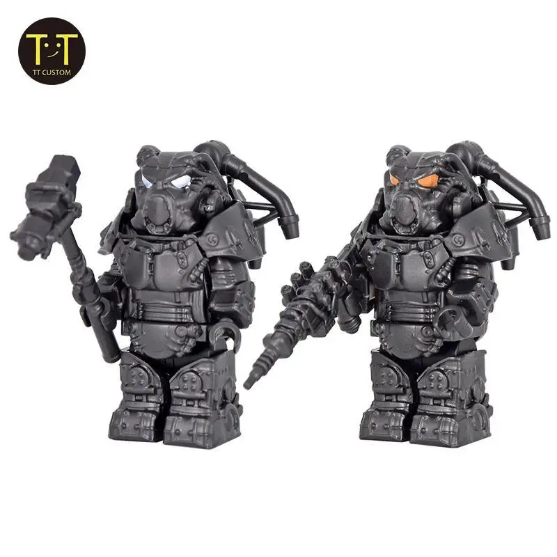 2026 hot item MOC Military X01 Armor Soldiers Mini Anime Action fallouts Figures Weapons Robot Kinghts Building Blocks Bricks DIY Toys  gifts Popular toys