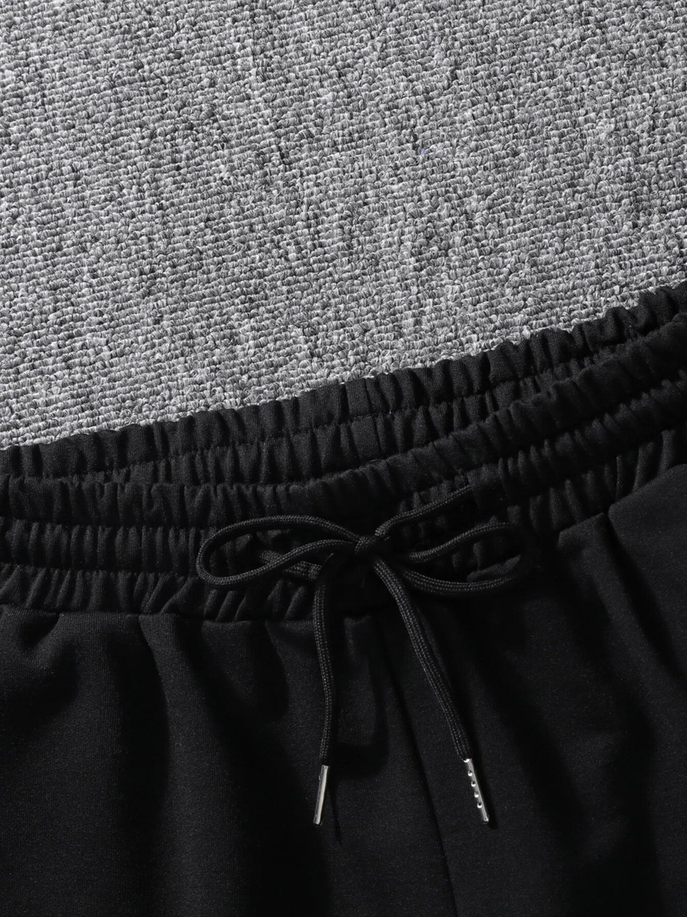 Men's Solid Drawstring Waist Pocket Sleep Shorts, Regular Fit Casual Comfy Pajama Shorts for Summer, Men's Loungewear for Daily Home Wear