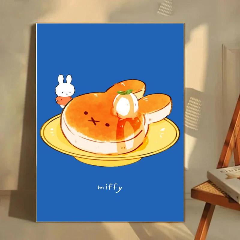 Cute Classic Dutch Cartoon Character M-Miffy Poster HD Printed Poster With Ultra-clear Resolution Waterproof And Moisture-proof Suitable For Bedroom Living Room Bar Restaurant Cafe Wall Decoration As Gift