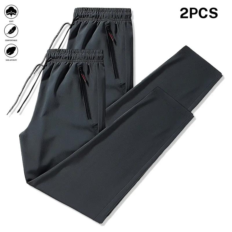 2 Pack Lightweight Men’s Joggers with Zippered Pockets & Adjustable Waistband – All Season Gym Training Casual Pants, Regular Fit Solid Color, Suitable for Sports, Outdoor, & Casual Wear, Workout Leggings, Sporty Casual Attire, Trendy Athletic Apparel, Du 2 Pack Lightweight Men’s Joggers with Zippered Pockets & Adjustable Waistband – All Season Gym Training Casual Pants, Regular Fit Solid Color, Suitable for Sports, Outdoor, & Casual Wear, Workout Leggings, Sporty Casual Attire, Trendy Athletic Apparel, Du